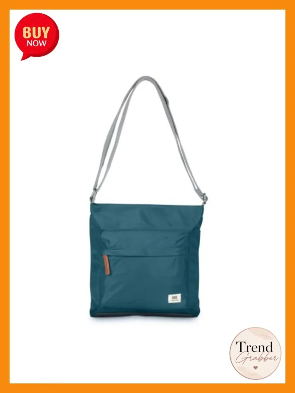 Nylon Crossbody Bag with Chunky Zippers - The Kennington - Medium